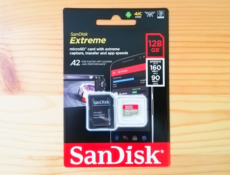 SanDisk Extreme 128GB SDカードメモリー